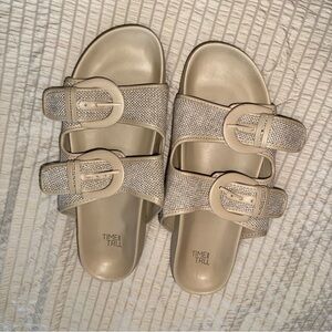 Tan Woven 2 Strap Sandals 9